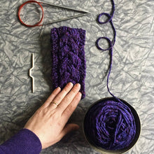 Load image into Gallery viewer, Braided Cable Mug Coozie Knit Pattern