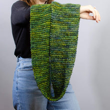 Load image into Gallery viewer, Green Goddess Infinity Scarf Knit Pattern