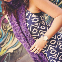 Load image into Gallery viewer, Lavender Fields Crochet Beanie &amp; Scarf Pattern
