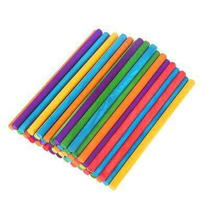 50Pcs DIY Colorful Wooden Popsicle Sticks