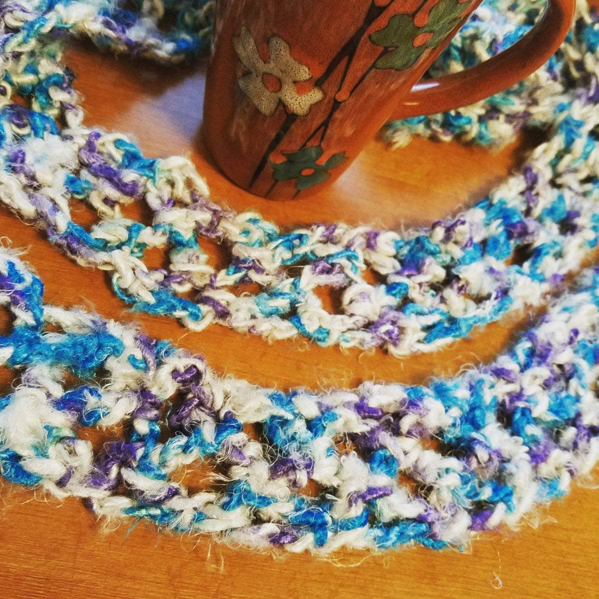 Load image into Gallery viewer, Rainy Day Infinity Scarf Crochet Pattern