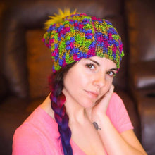 Load image into Gallery viewer, Textured Twist Slouchy Beanie Crochet Pattern
